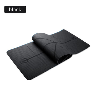 TPE Yoga Mats With Body Position Line